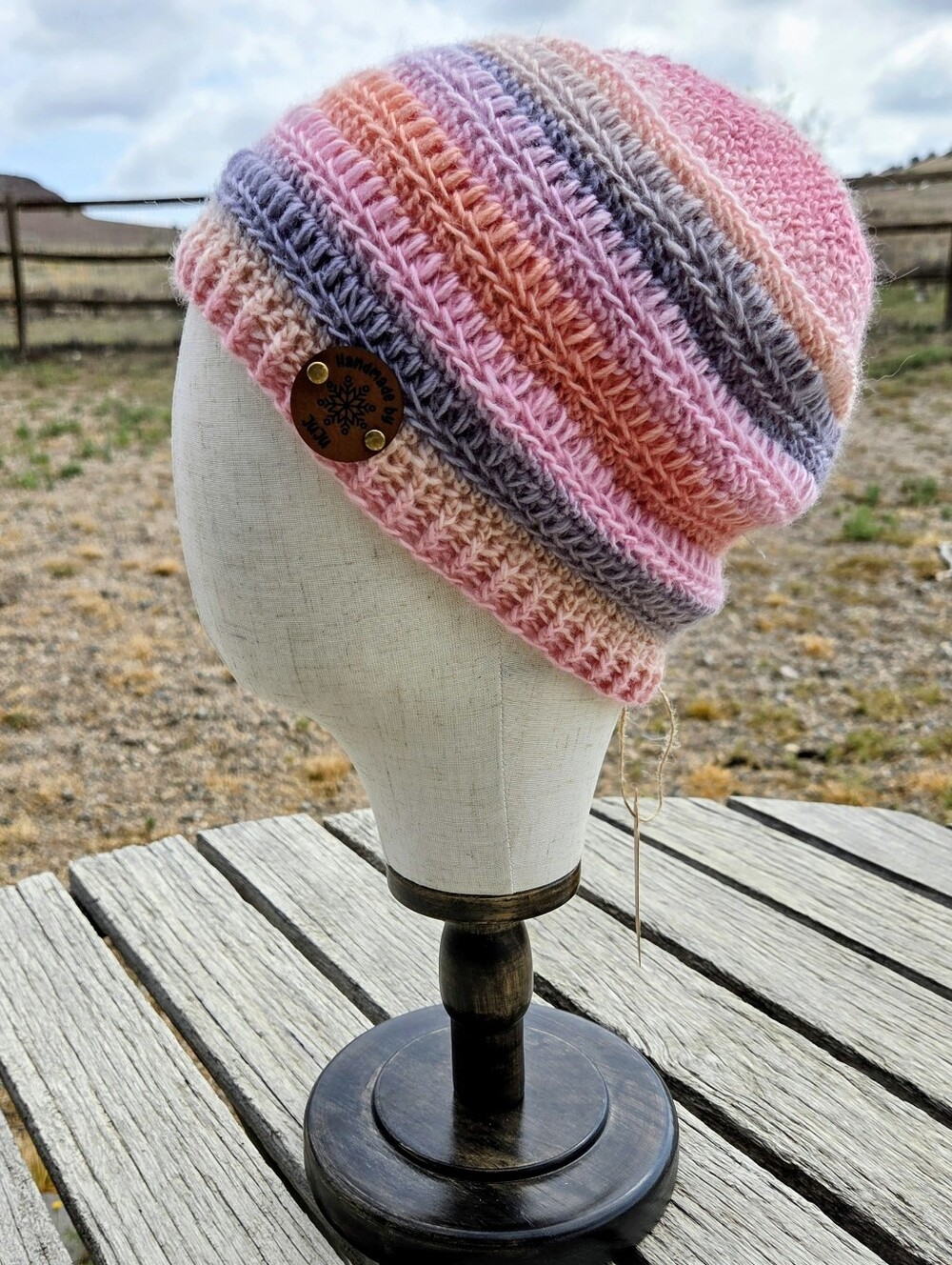 Artisan Handmade Crochet Lightweight Merino Wool Blend "Prima Ballerina" Beanie